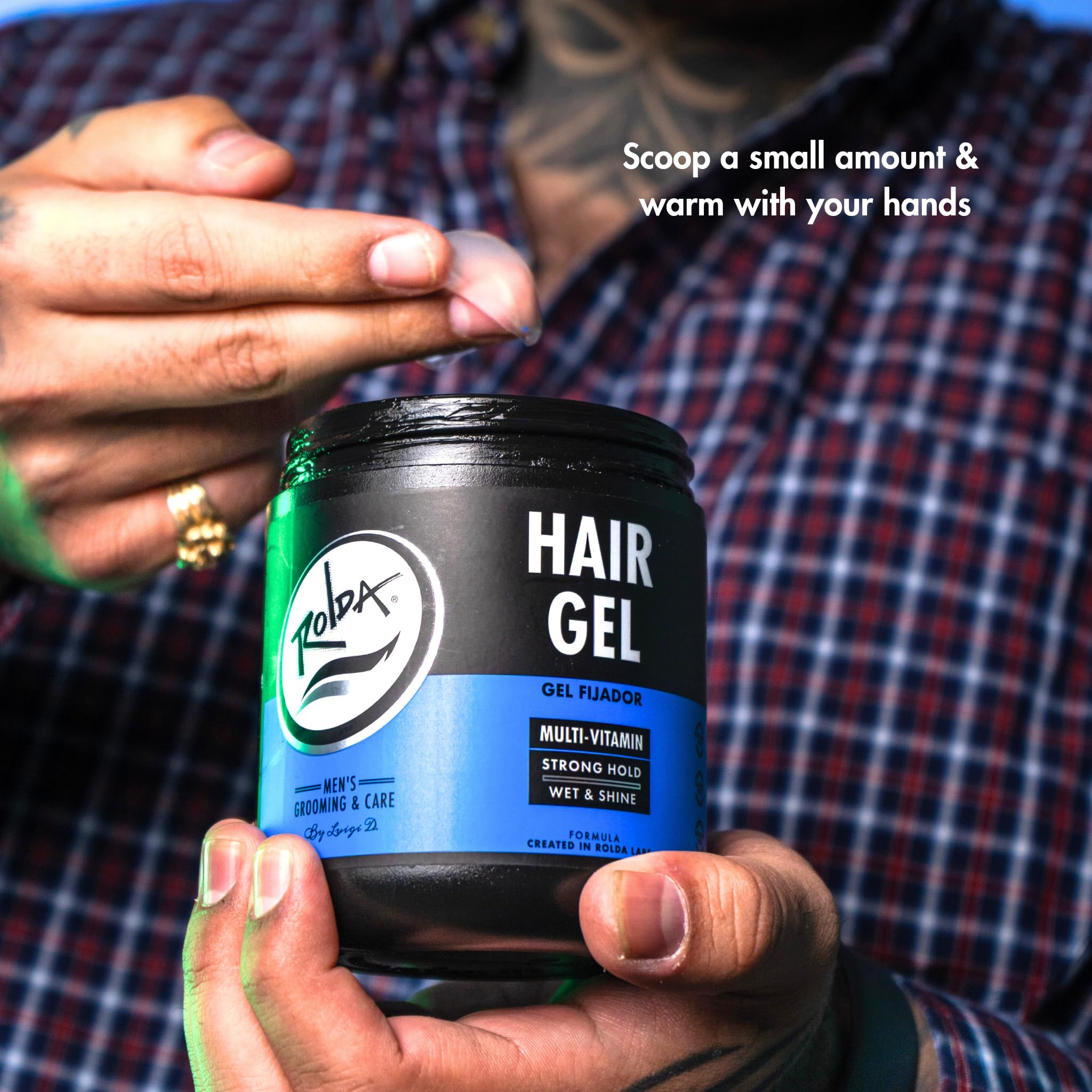 Rolda Classic Styling Gel Power Hold with Aloe Vera – Medium Hold, Wet Look Shine