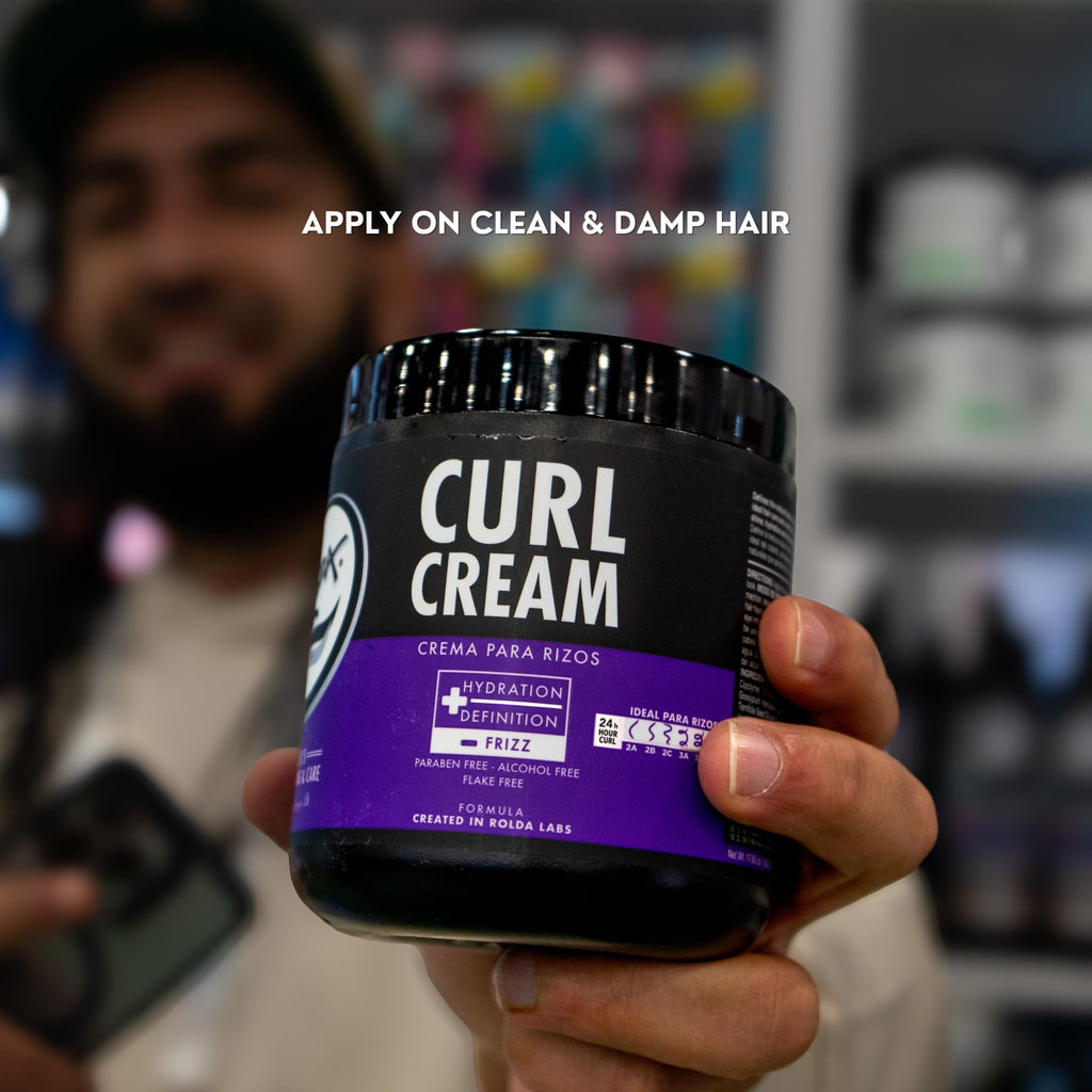 Rolda Curl Cream for Men – Lightweight Anti-Frizz Curl Defining Cream with Bio-Rol Oil Blend (35.2 oz)