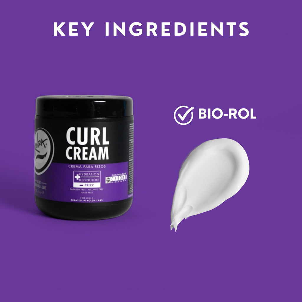 Rolda Curl Cream for Men – Lightweight Anti-Frizz Curl Defining Cream with Bio-Rol Oil Blend (35.2 oz)