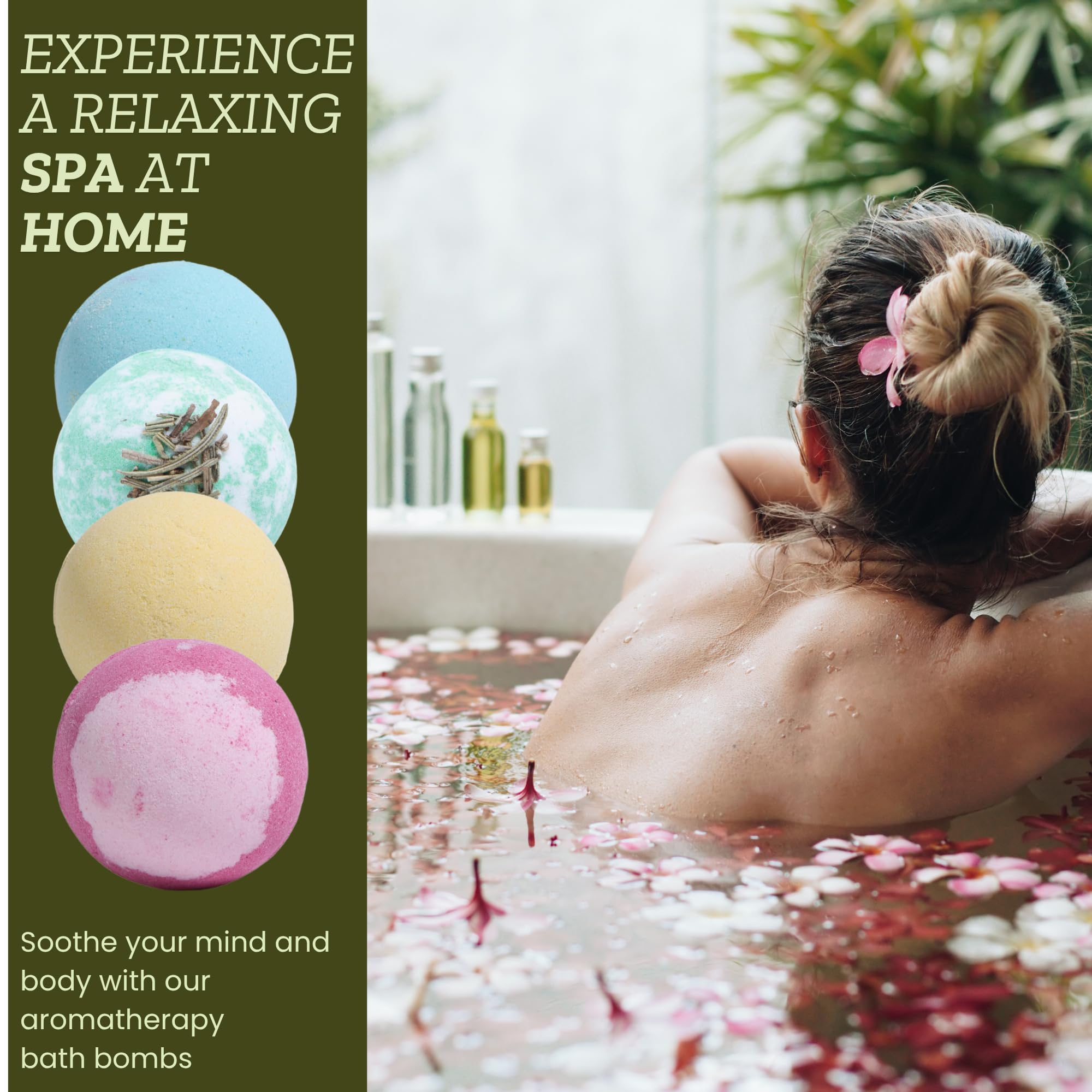 Romancy Bath Bombs Gift Set – 12 Aromatherapy Fizzies with Lavender and Eucalyptus
