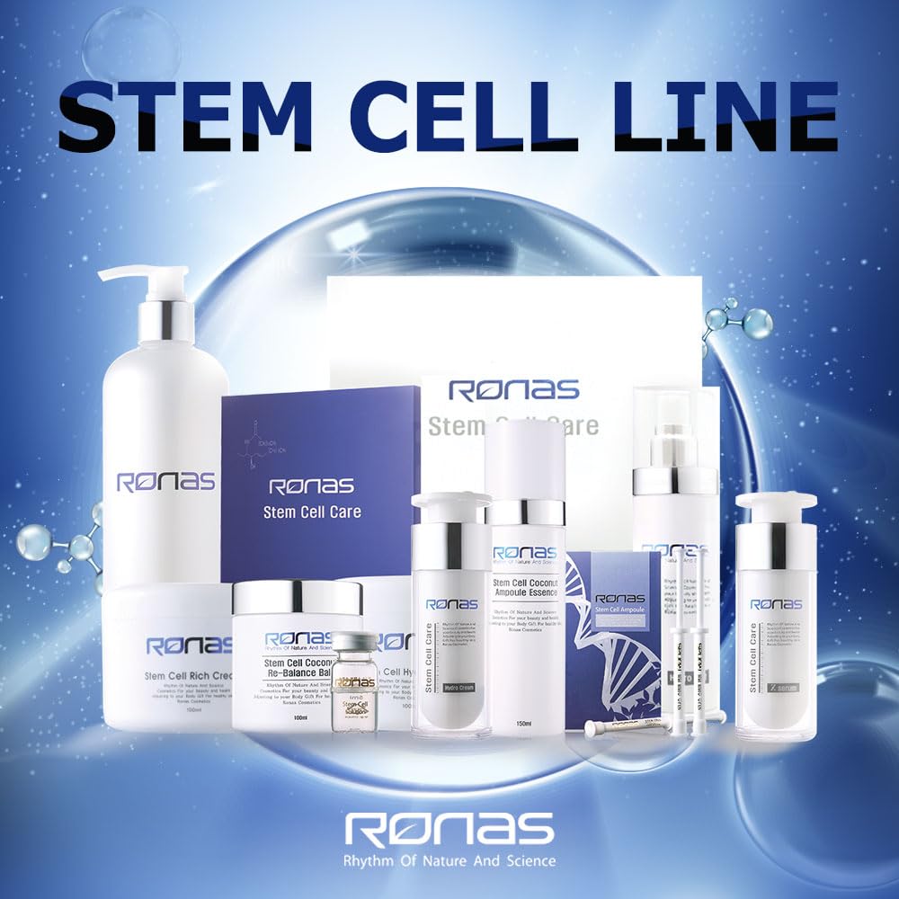 Ronas Stem Cell Serum — Korean Facial Moisturizer with Hyaluronic Acid, Licorice Extract & Squalane | 6.76 fl oz