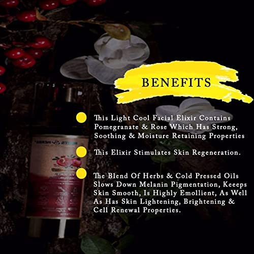 ROOTS AND HERBS Ayurvedic Face Moisturizer – Vegan, Paraben-Free Pomegranate Skin Food with Vitamin C (1.01 oz)