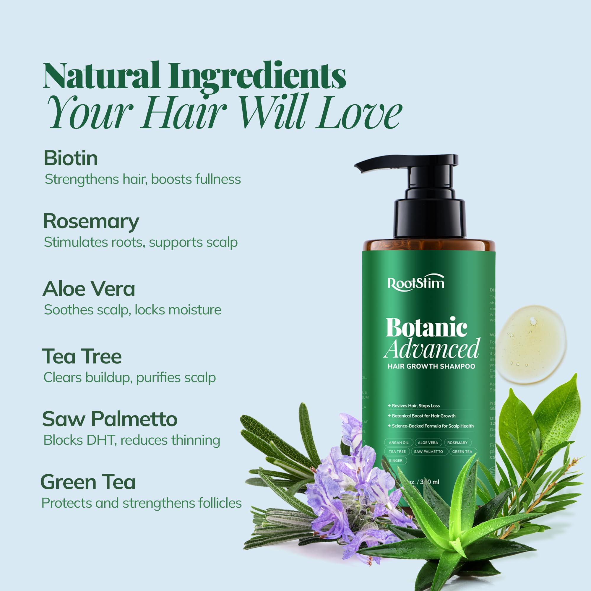 RootStim Hair Growth Shampoo – Rosemary, Caffeine & Biotin for Stronger Roots