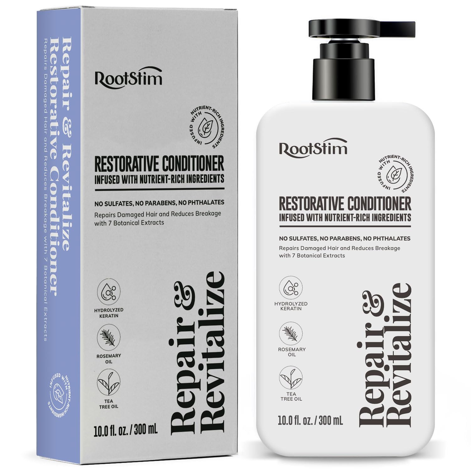 RootStim Rosemary Conditioner for Hair Growth & Thinning Hair | Saw Palmetto, Keratin & Argan Oil