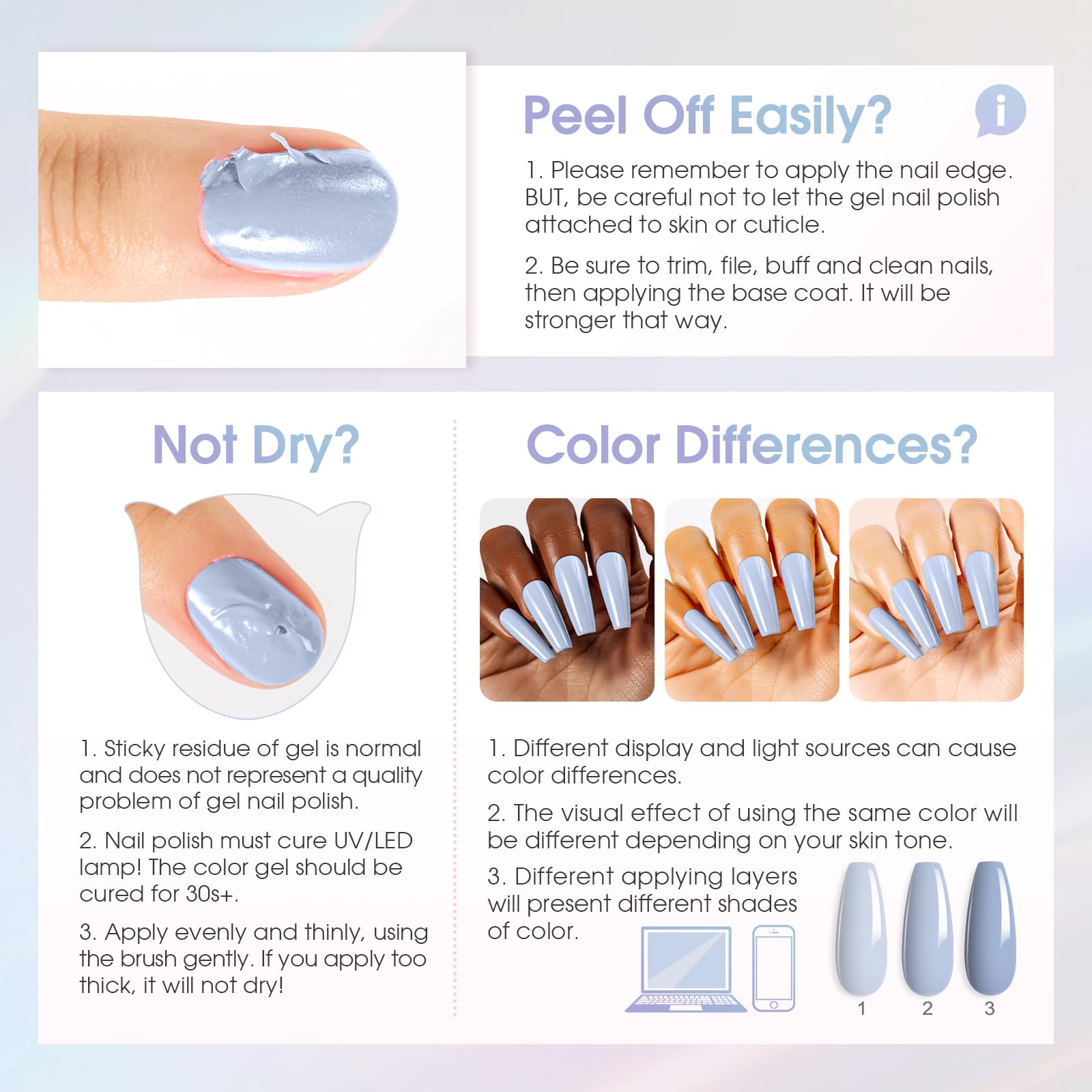 ROSALIND Gel Nail Polish Set – 38 Colors for All Seasons with Base Coat & Glossy/Matte/Glitter Top Coats | DIY Manicure Kit