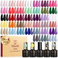 ROSALIND Gel Nail Polish Set – 38 Colors for All Seasons with Base Coat & Glossy/Matte/Glitter Top Coats | DIY Manicure Kit