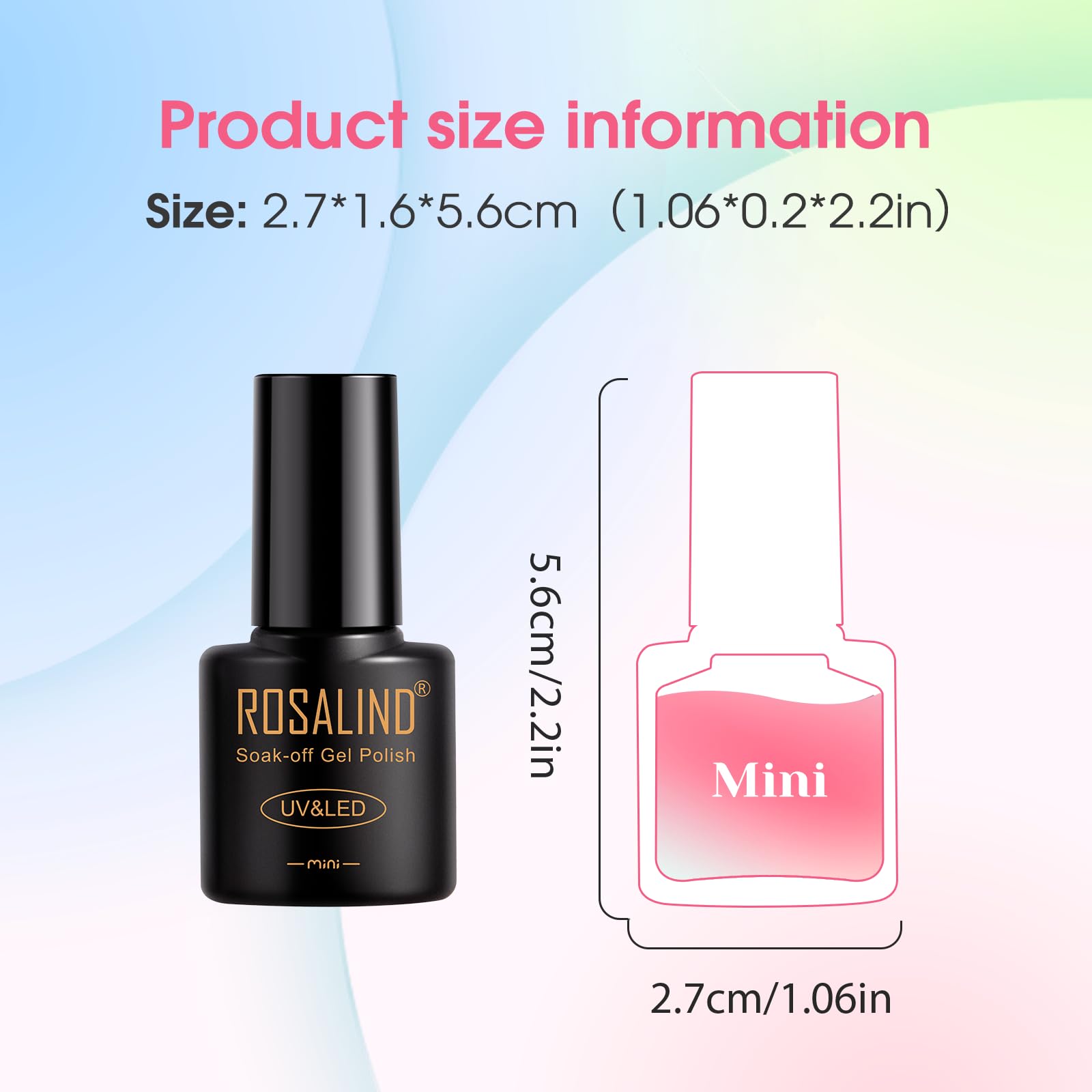 ROSALIND 100PCS Gel Nail Polish Set: 92 Colors + 8 Base/Top Coats – Starter Kit