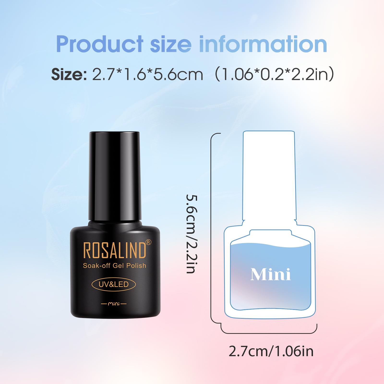 ROSALIND Glitter Sequins Gel Polish Set — 12-Color Sparkling Gel Nails