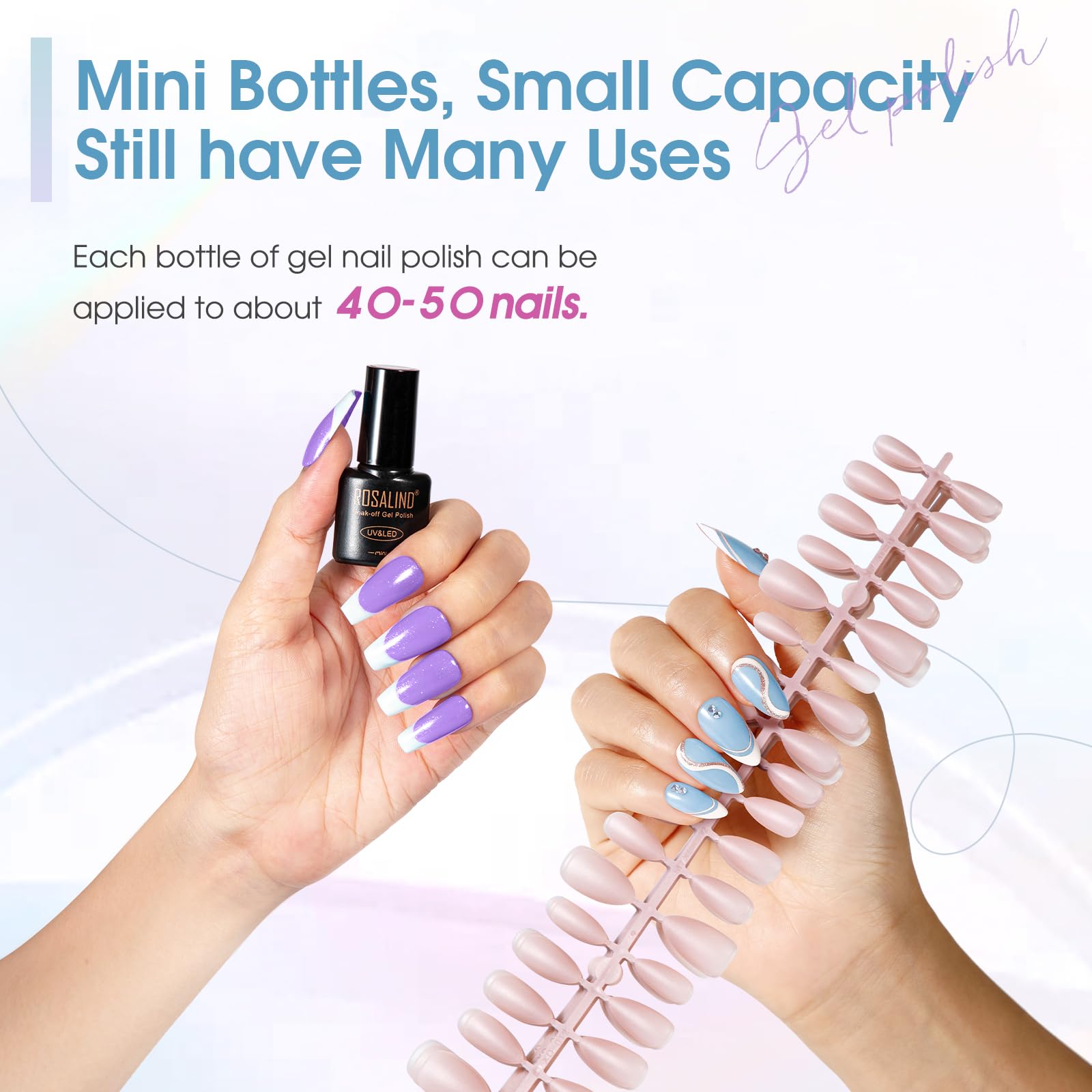 ROSALIND Gel Nail Polish Set – 38 Colors for All Seasons with Base Coat & Glossy/Matte/Glitter Top Coats | DIY Manicure Kit