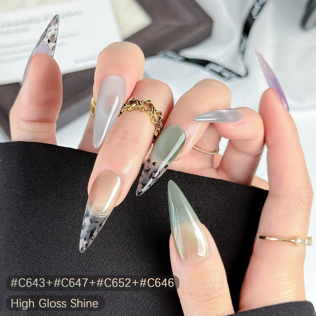 ROSALIND Cat Eye Gel Nail Polish – 8-Color Magnetic Jelly Gel Collection with Magnet