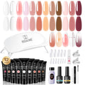 ROSALIND Poly Nail Gel Kit – 12 Colors + UV Lamp Starter Set