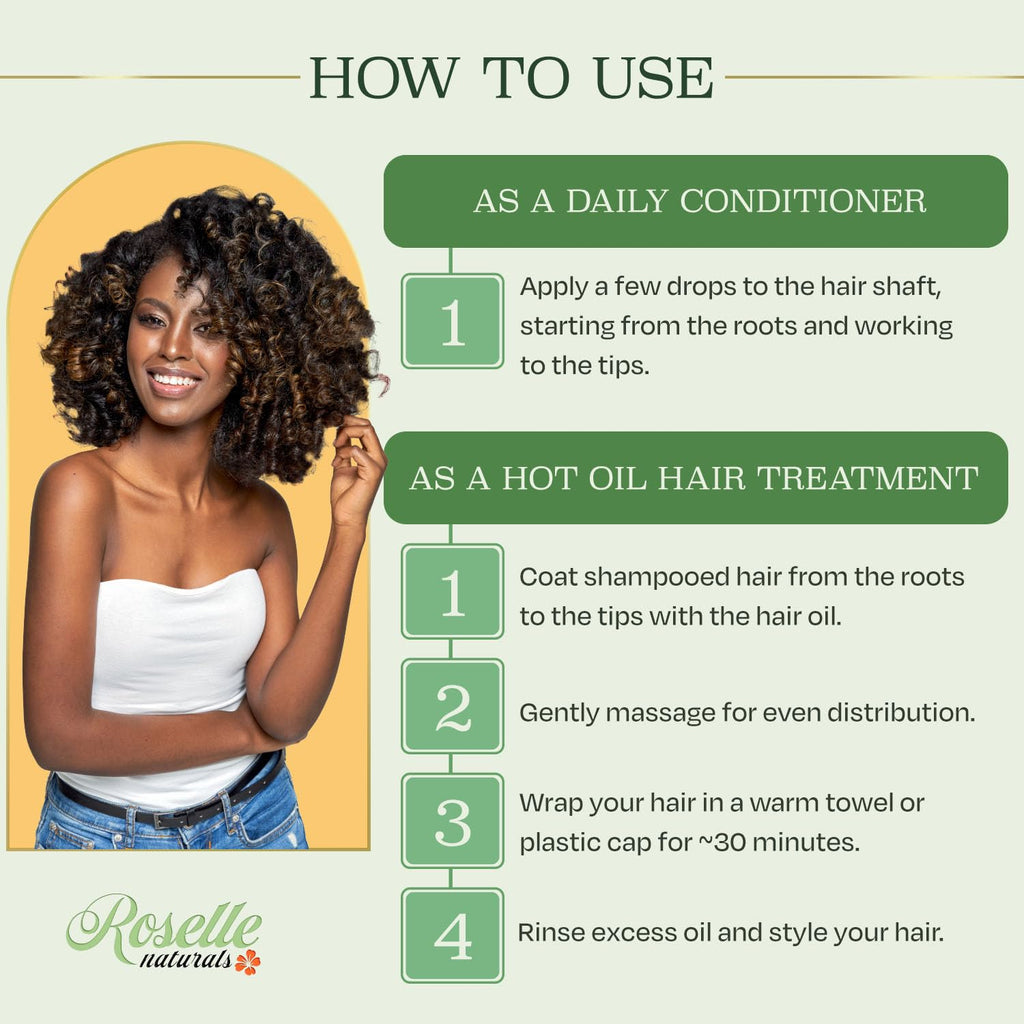 Roselle Naturals Chebe Oil for Hair Growth — USA Made, 4 Fl Oz | For Black Women