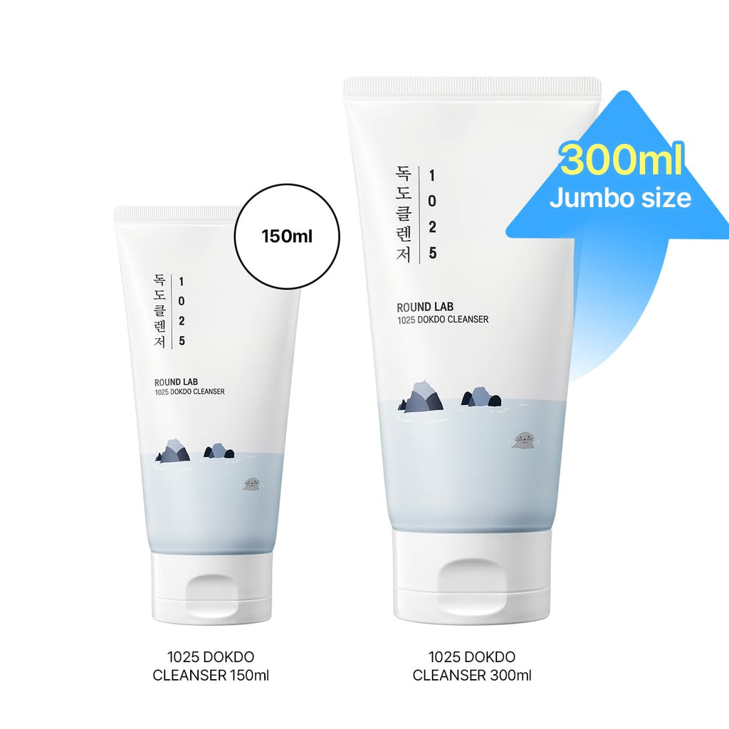 ROUND LAB 1025 Dokdo Cleanser – Low pH Hydrating Facial Cleanser for Sensitive Skin (10.14 oz)