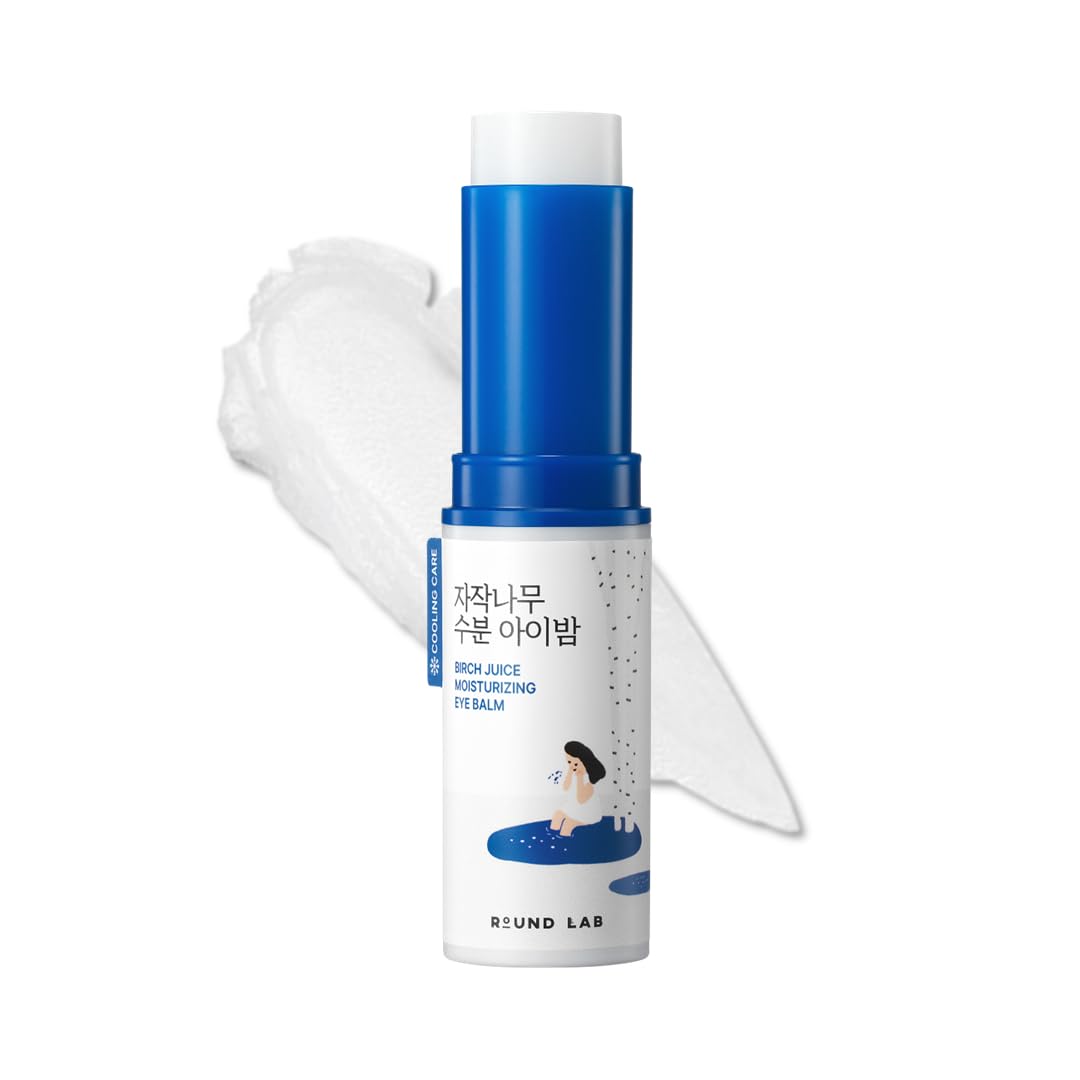 ROUND LAB Birch Juice Eye Stick | Icy Cooling Depuffing Balm for Puffy Eyes & Dark Circles | 0.35 oz