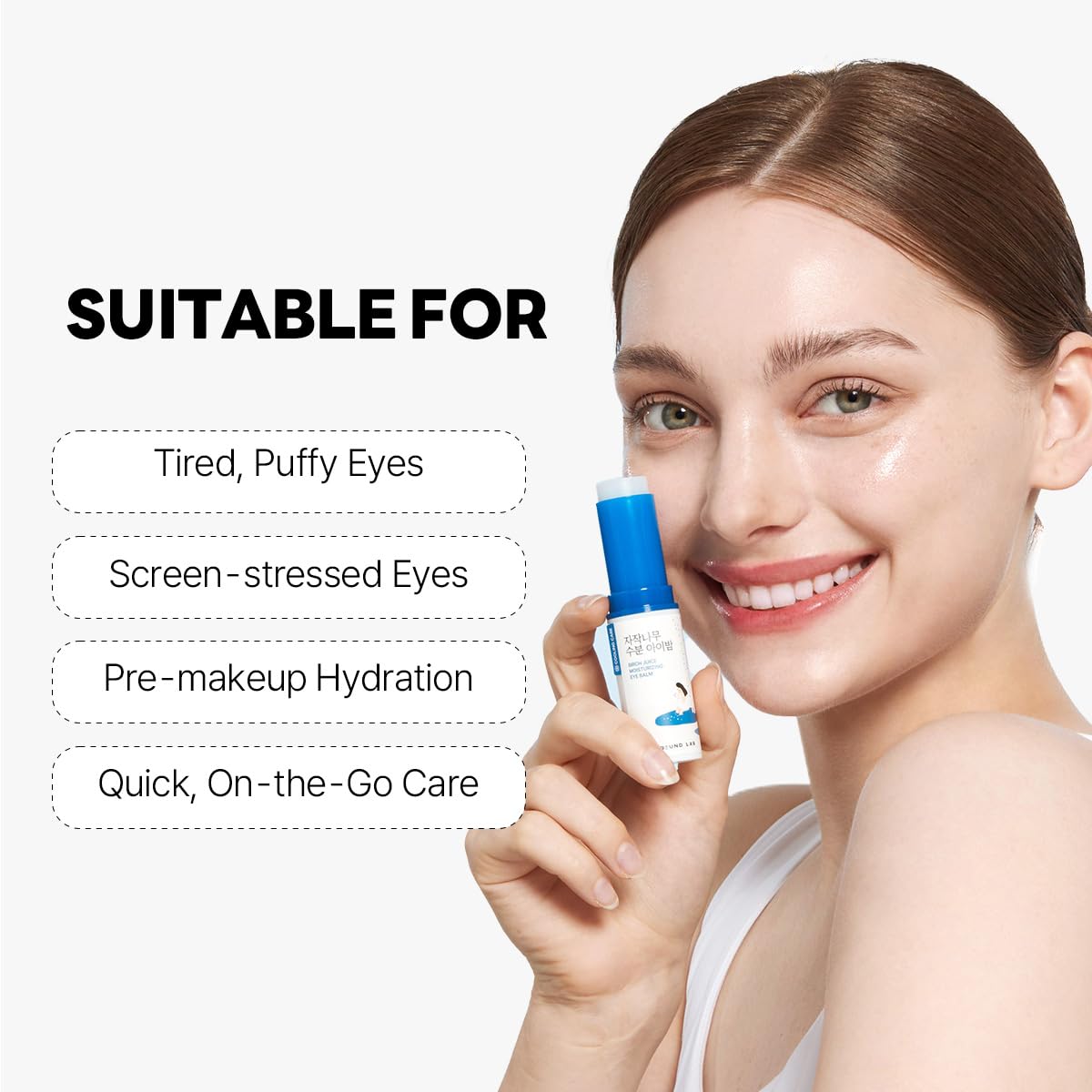 ROUND LAB Birch Juice Eye Stick | Icy Cooling Depuffing Balm for Puffy Eyes & Dark Circles | 0.35 oz