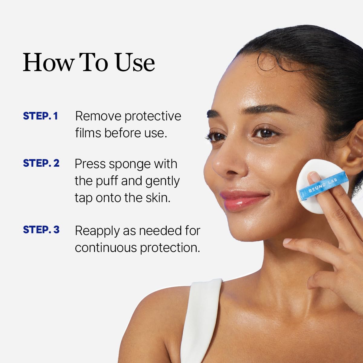 ROUND LAB Birch Juice Moisturizing UV Lock Sun Cushion SPF50+ Broad Spectrum – Mineral Sunscreen, No White Cast, Travel-Ready