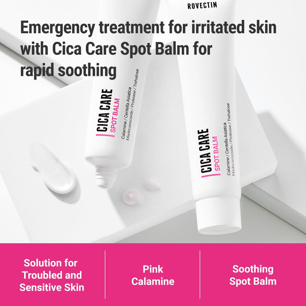 ROVECTIN Cica Care Face Balm — Immediate Redness Relief for Acne-Prone & Sensitive Skin (1.4 fl oz) | Calamine & Madecassoside