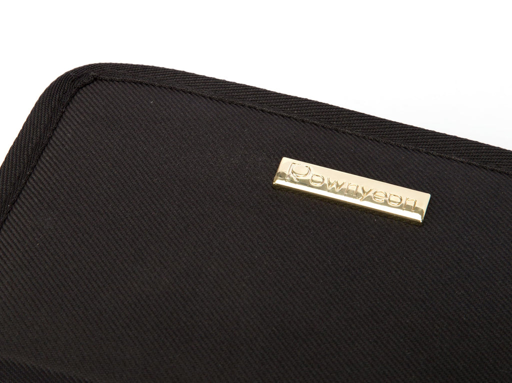 ROWNYEON Lipstick Organizer Bag — 16-Slot Short Lipstick Travel Case, Gold Zipper