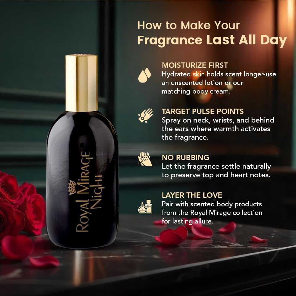 Royal Mirage Night Eau de Cologne – Premium Floral & Powdery Musk, 120ml
