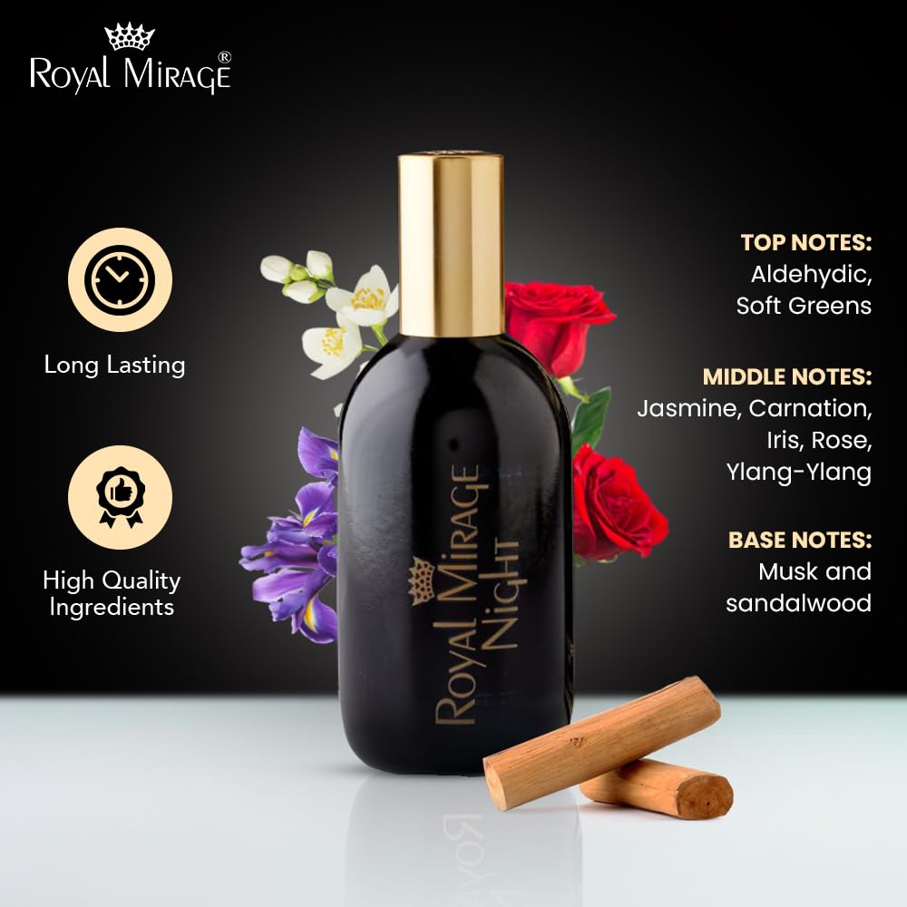 Royal Mirage Night Eau de Cologne – Premium Floral & Powdery Musk, 120ml