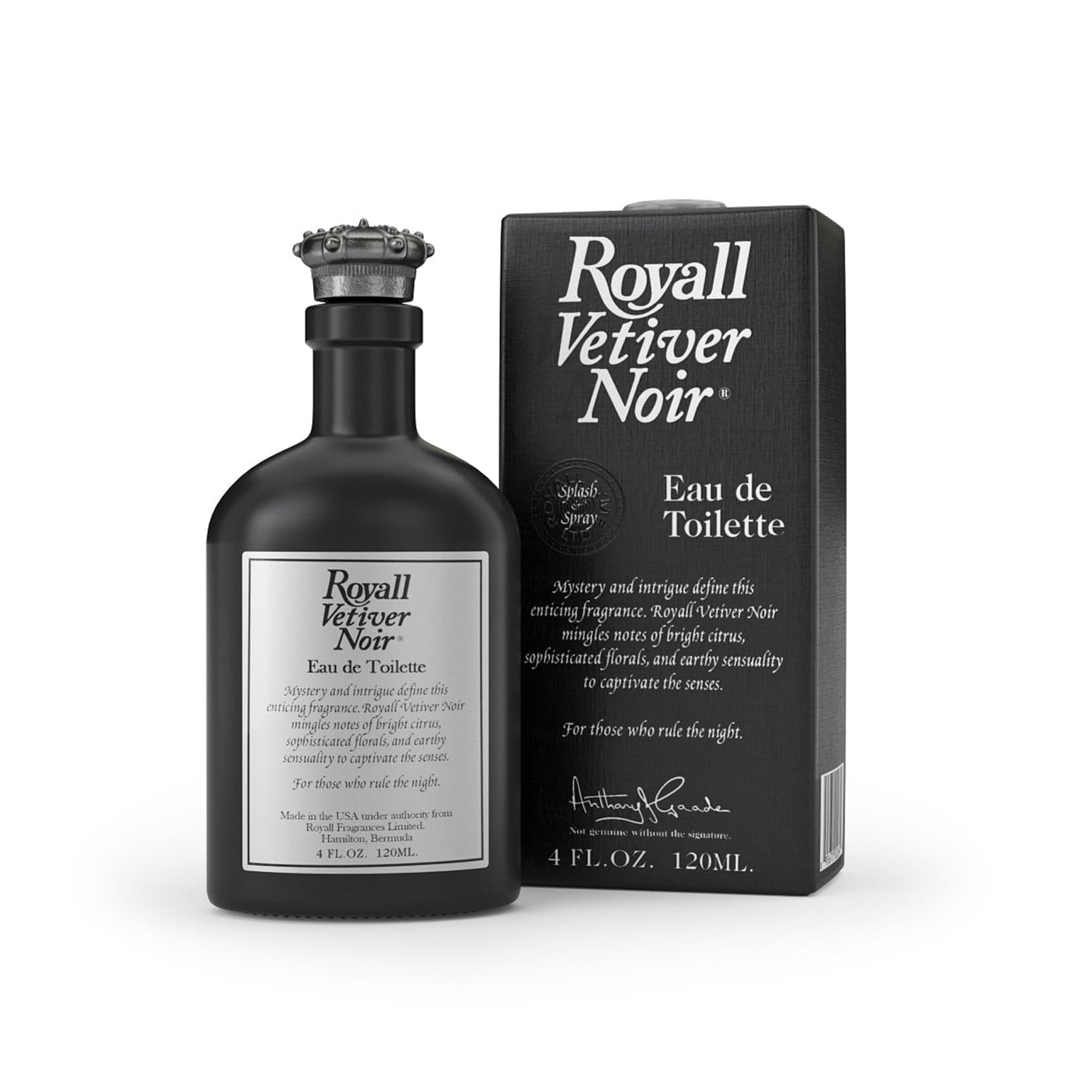 Royall Lyme Vetiver Noir Eau de Toilette for Men – 4 oz