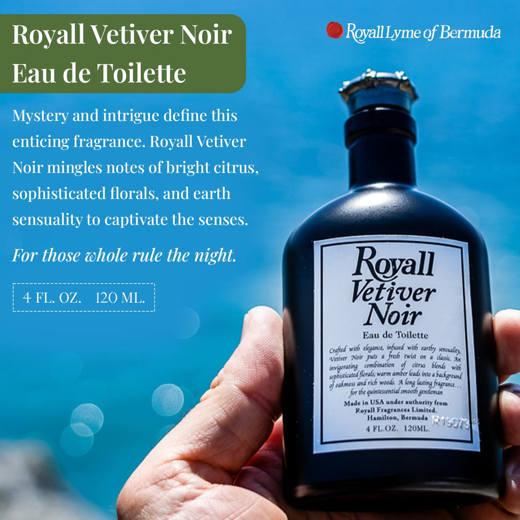 Royall Lyme Vetiver Noir Eau de Toilette for Men – 4 oz