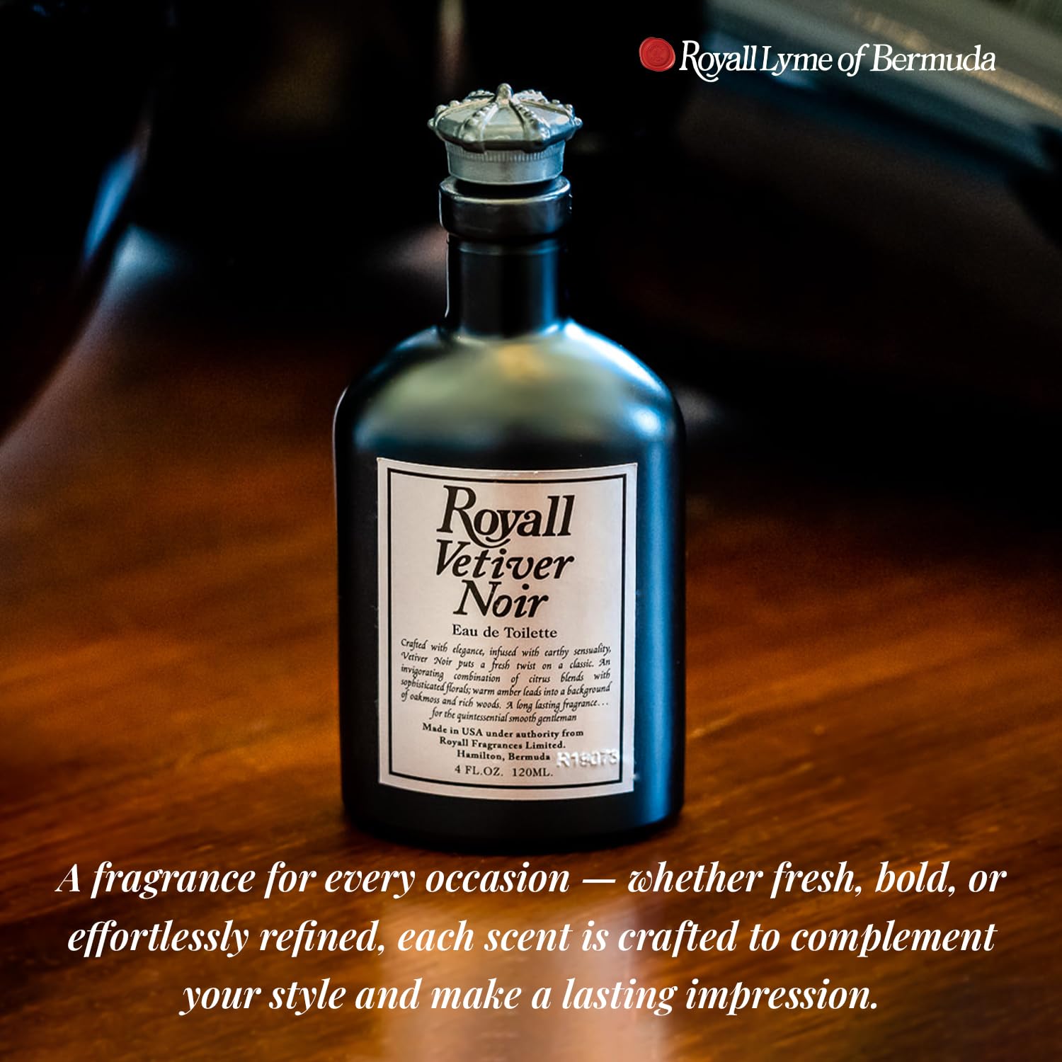 Royall Lyme Vetiver Noir Eau de Toilette for Men – 4 oz