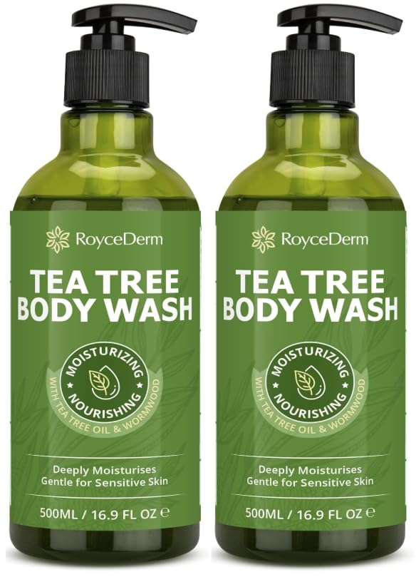 Roycederm Antifungal Body Wash & Soap with Tea Tree Oil – 2 Pack