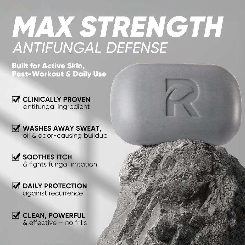 Roycederm Antifungal Soap for Active Skin – Medicated Bar with Tea Tree, Charcoal & Volcanic Ash