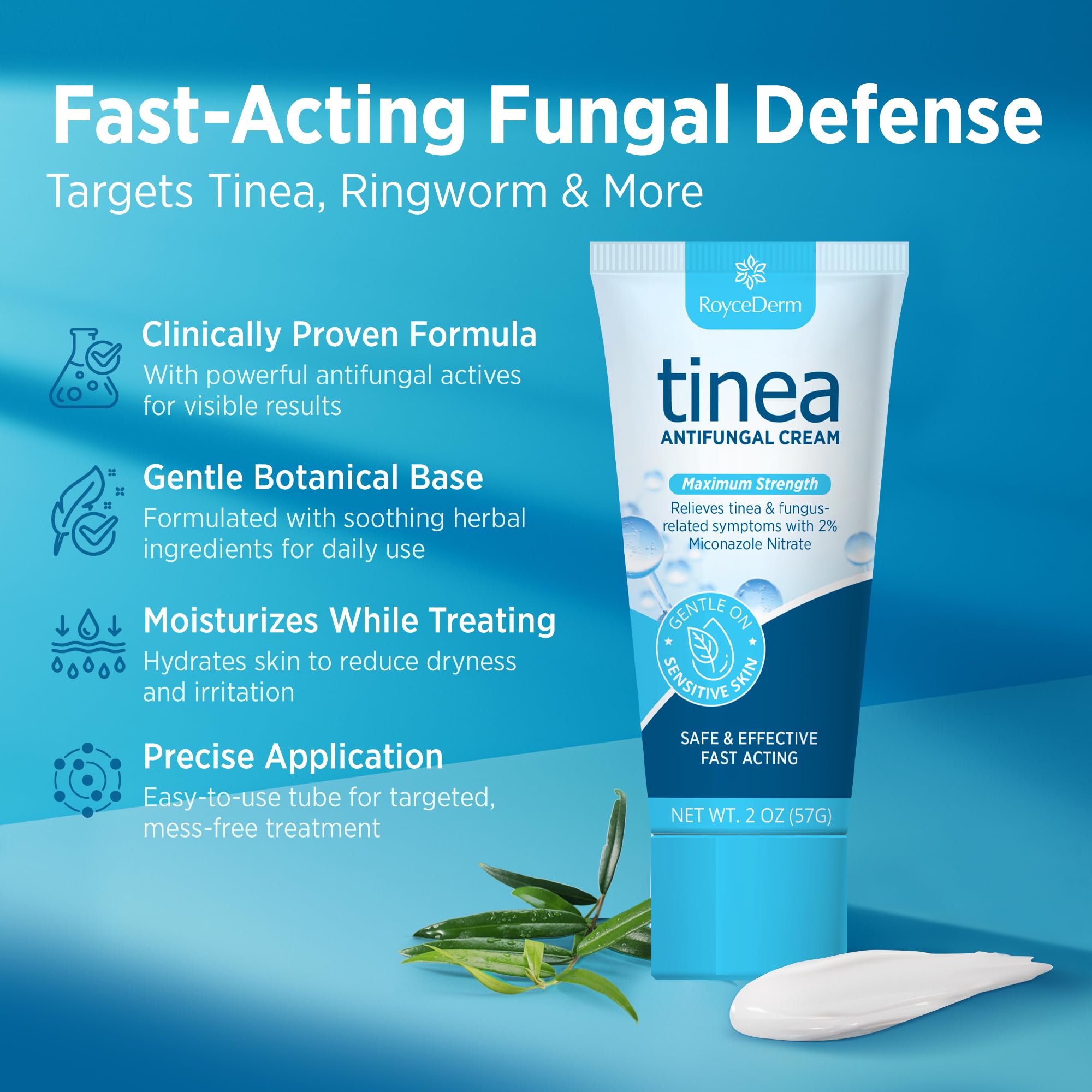 Roycederm Tinea Versicolor & Fungal Skin Cream — Multi-Functional Treatment (Pack of 2)