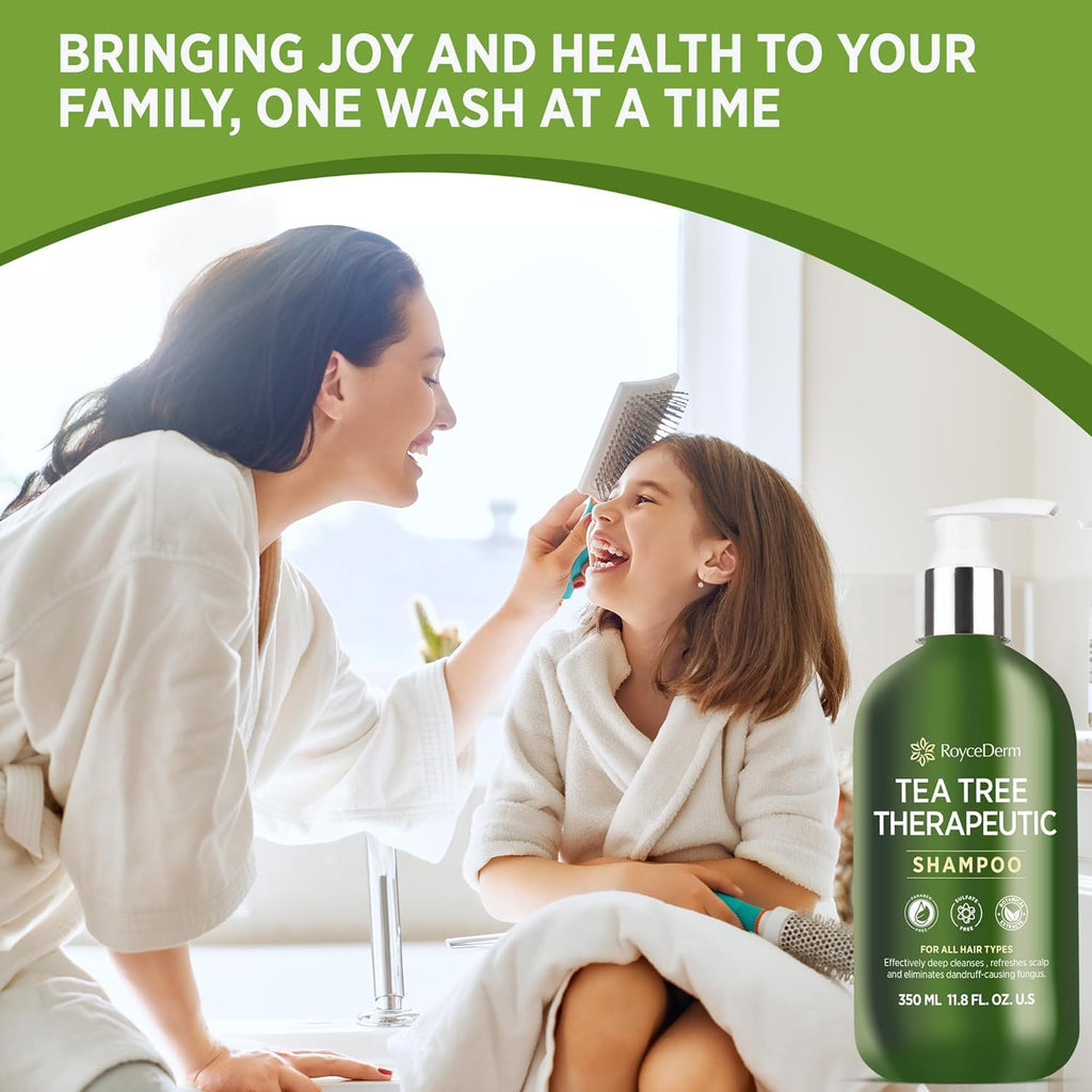 Roycederm Tea Tree Antifungal Shampoo 2 Pack | Folliculitis & Dry Scalp Care