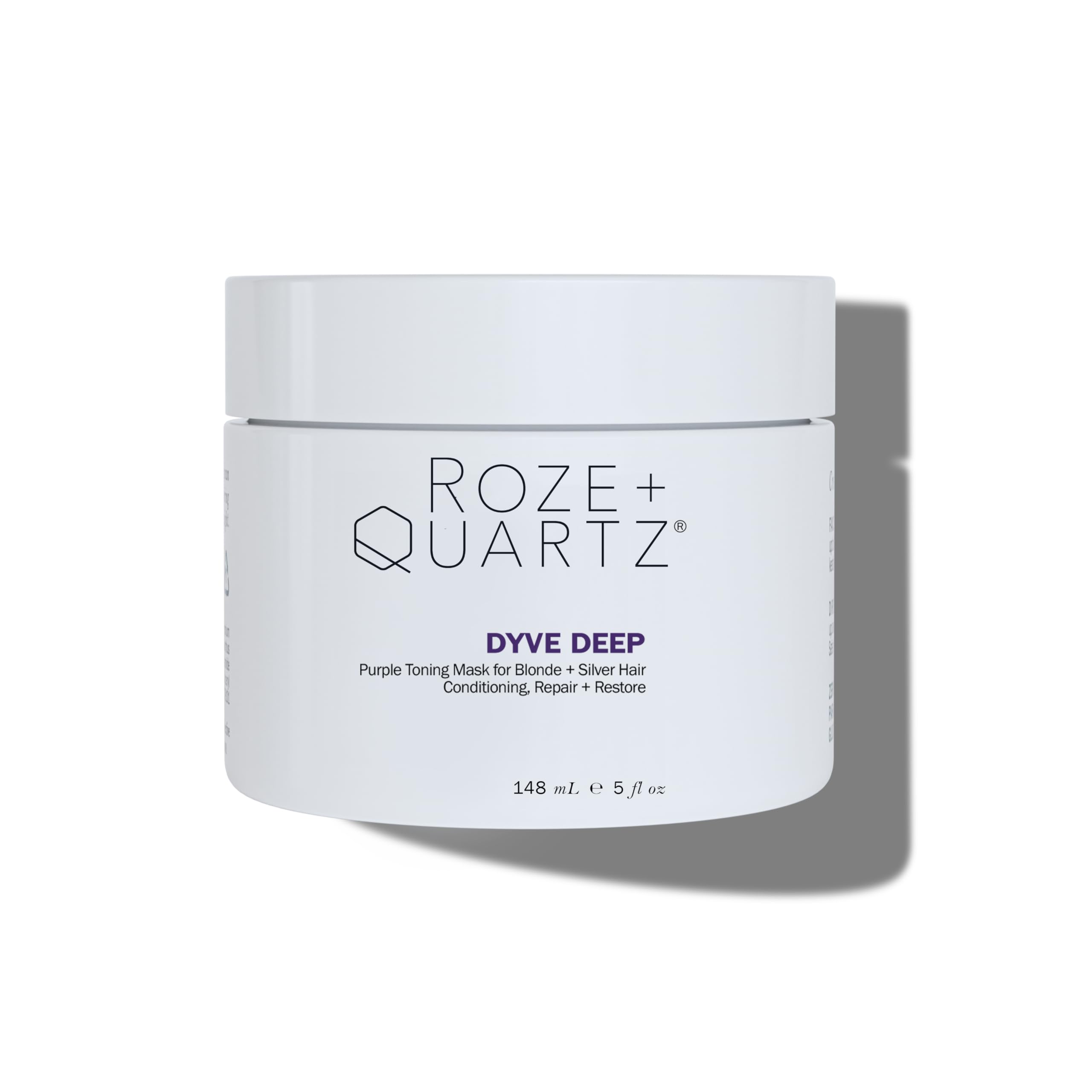 Roze + Quartz Dyve Deep Hair Mask – Ultra Purple Toner for Blonde, Silver & Highlights (5oz)