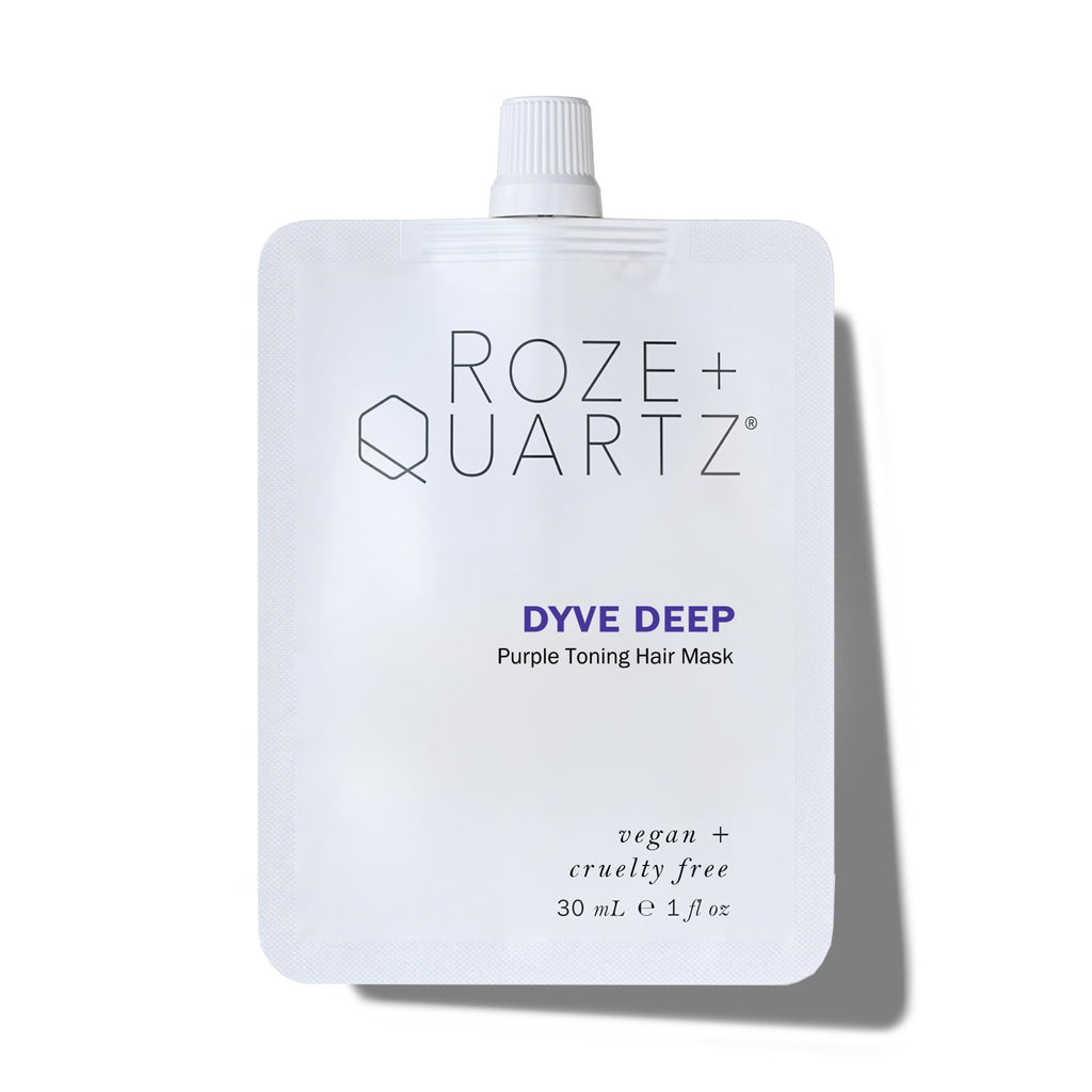 Roze + Quartz Dyve Deep Hair Mask – Ultra Purple Toner for Blonde, Silver & Highlights (5oz)