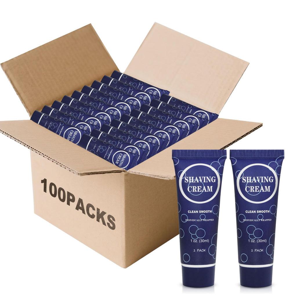RSQAZQ Travel Shaving Cream for Men – 1 oz Individual Pack, Bulk 100-Pack
