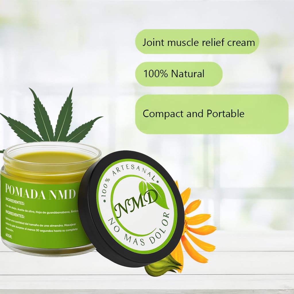 RTQSU NMD Pain Relief Ointment – Natural Herbal Muscle & Joint Cream with Arnica, Olive Oil & Beeswax (60g)