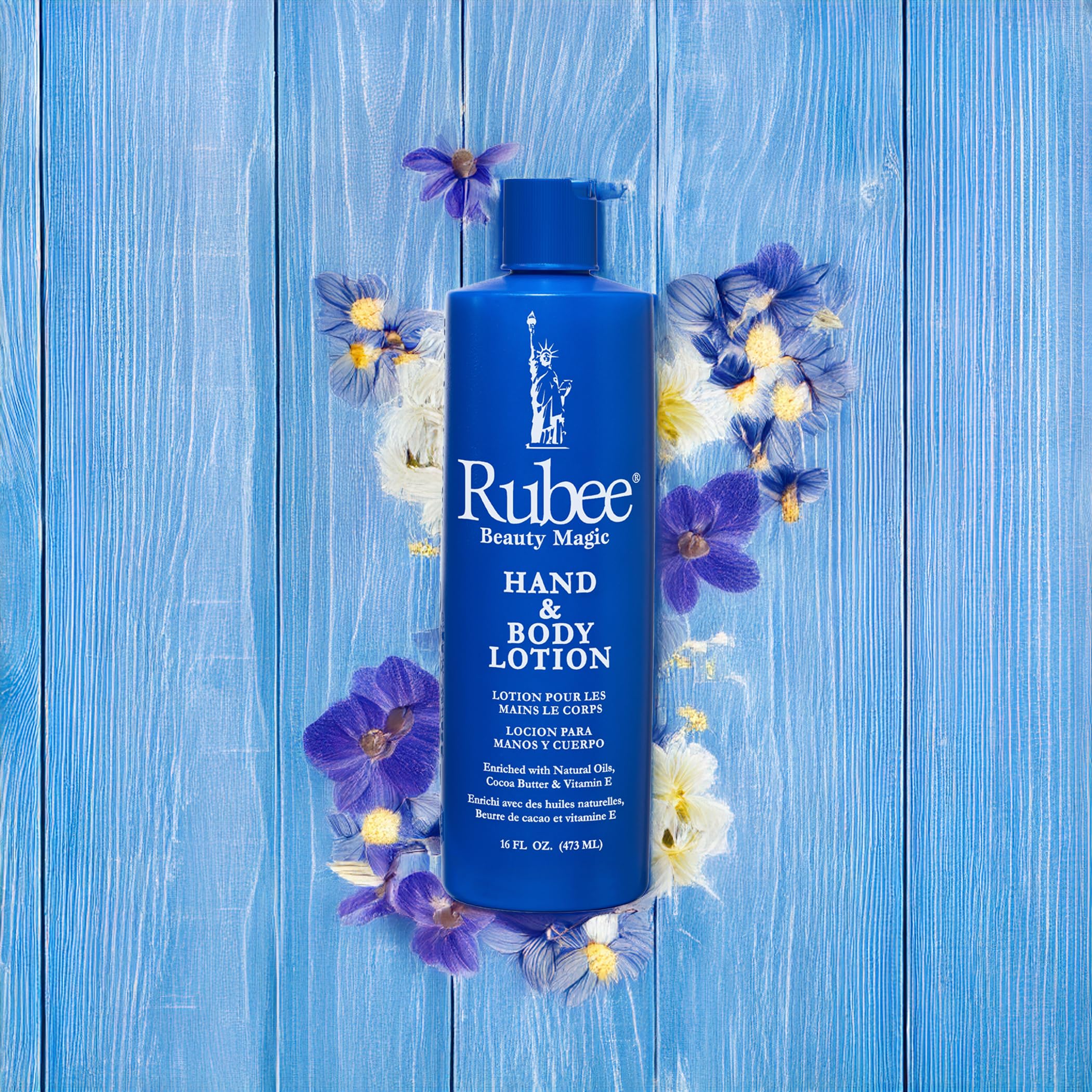 RUBEE Body & Hand Lotion – 6-Pack Non-Greasy 16oz Moisturizer