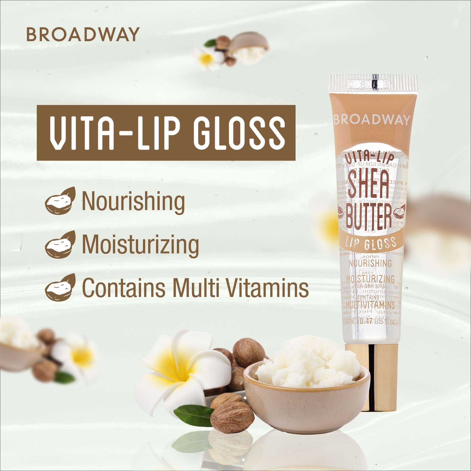 Ruby Kisses Broadway Vita-Lip Clear Lip Gloss (48 Pack) – Ultra Hydrating & High Shine
