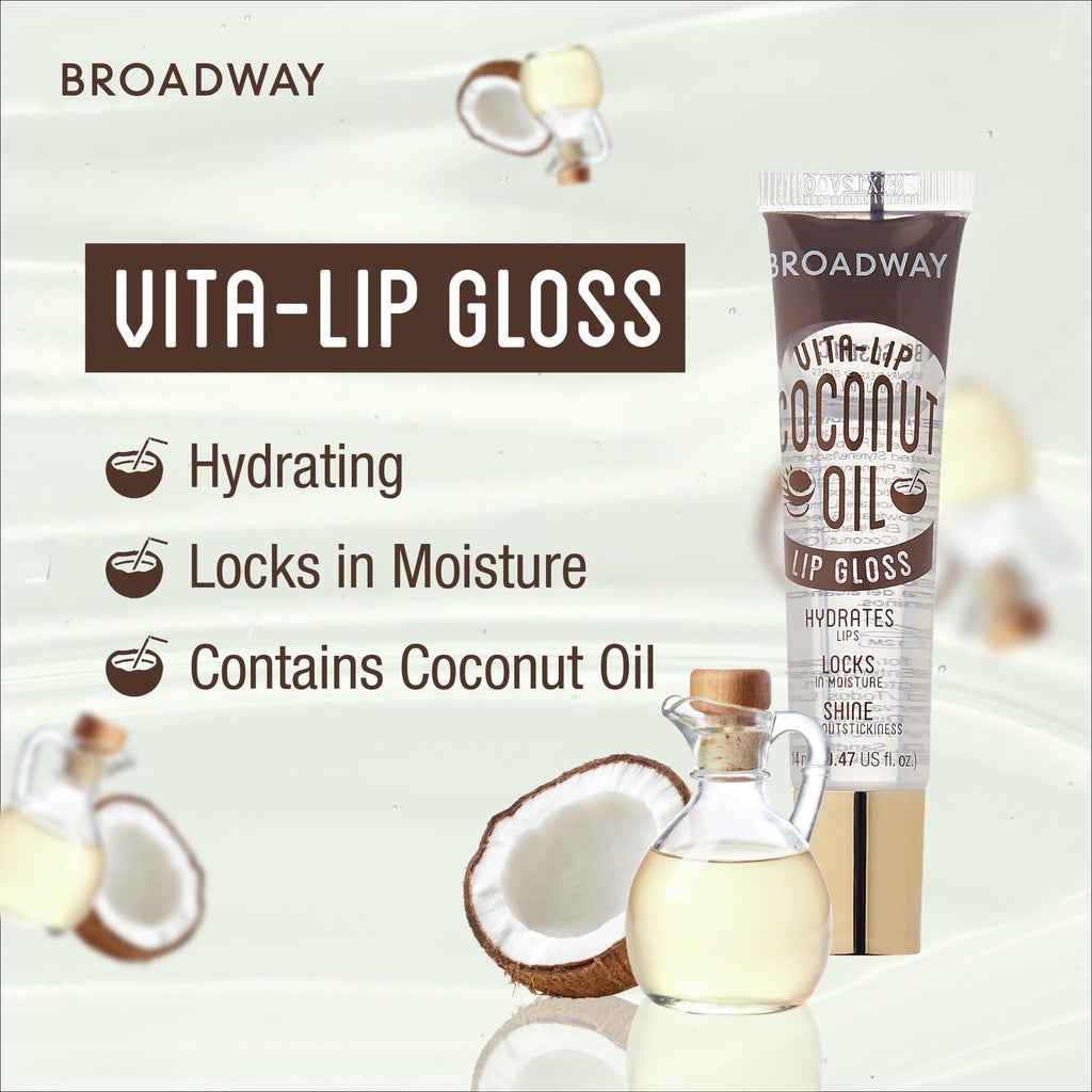 Ruby Kisses Broadway Vita-Lip Clear Lip Gloss (48 Pack) – Ultra Hydrating & High Shine