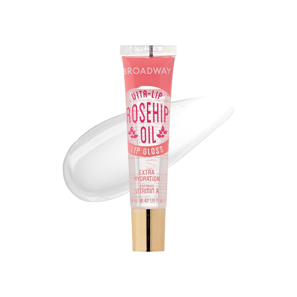 Ruby Kisses Broadway Vita-Lip Clear Lip Gloss with Rosehip Oil – Ultra-Hydrating, High-Shine (12 Pack)