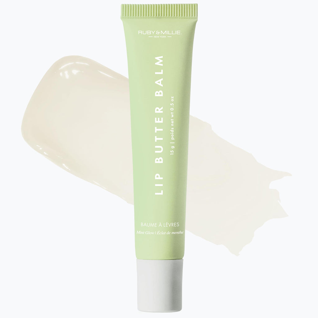 Ruby & Millie Mint Glow Tinted Lip Balm | Hydrating Vegan Lip Butter 0.5 oz