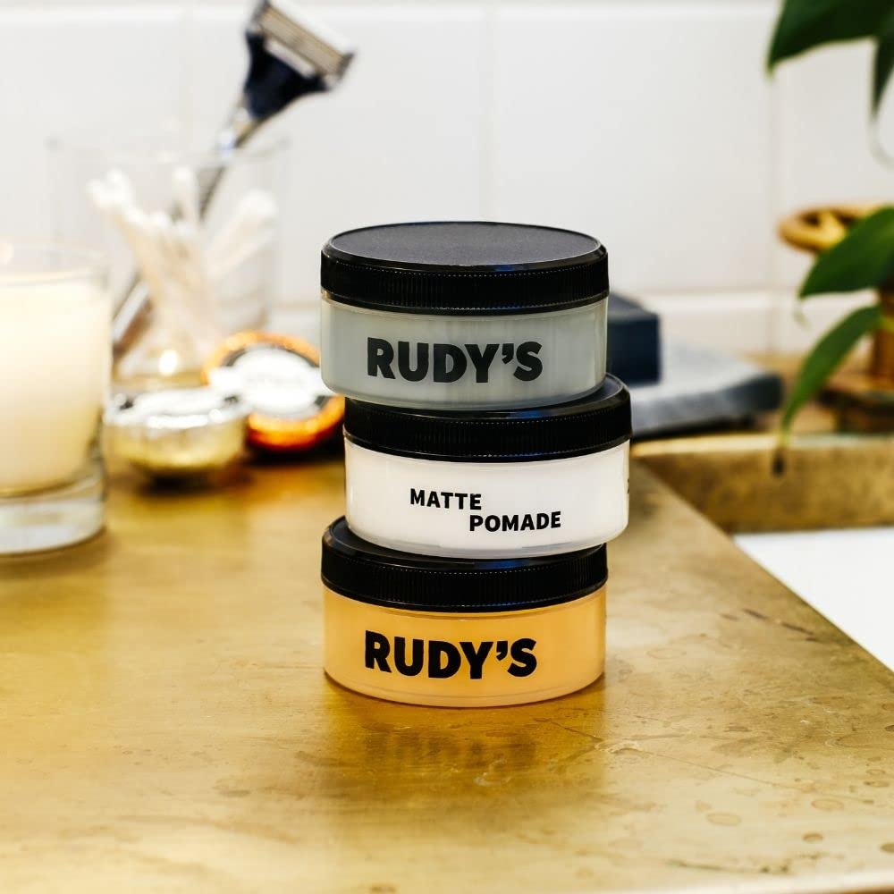 Rudy's Soft Clay Pomade – Lightweight All-Day Hold, Paraben Free (4.8 oz)