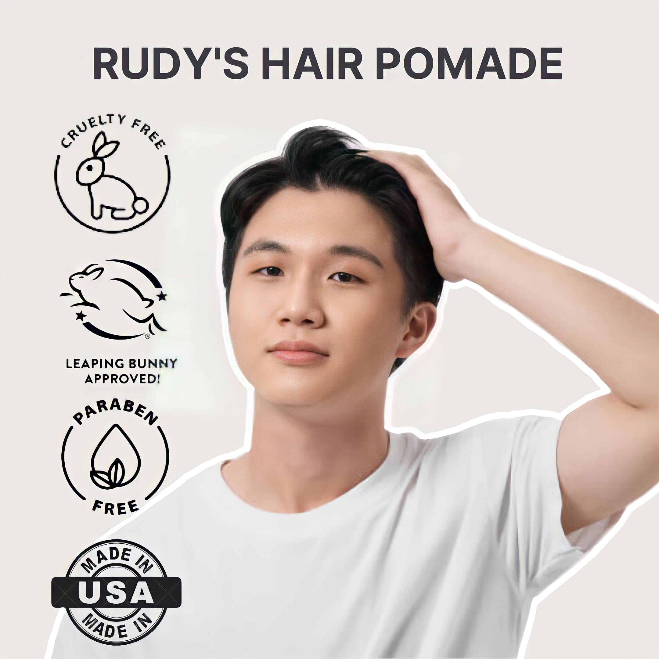 Rudy's Soft Clay Pomade – Lightweight All-Day Hold, Paraben Free (4.8 oz)