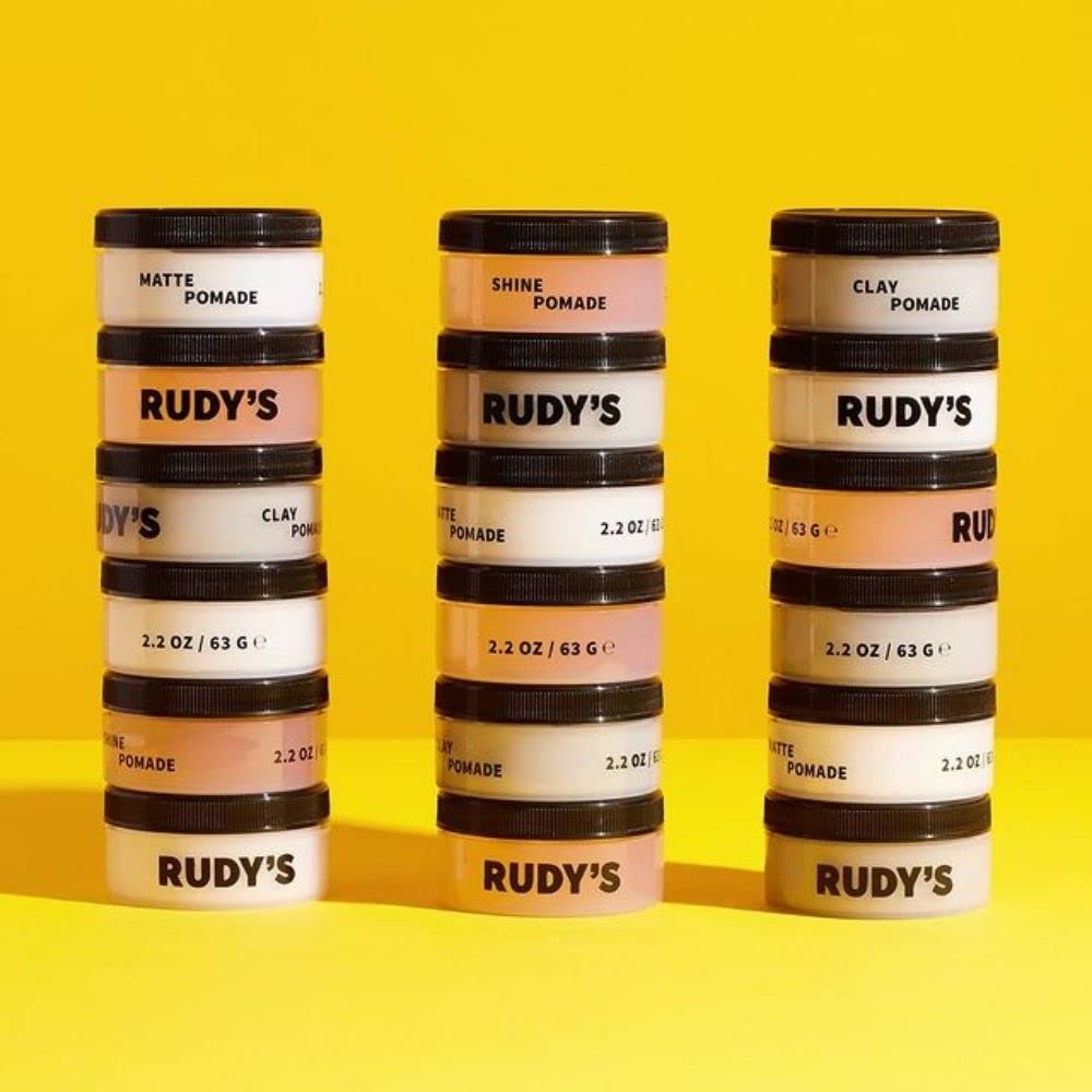 Rudy's Soft Clay Pomade – Lightweight All-Day Hold, Paraben Free (4.8 oz)