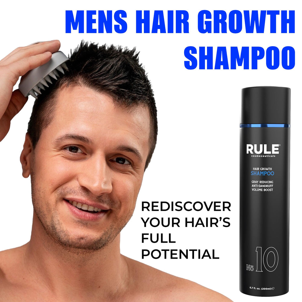 RULE No.10 Grey Reducing Anti-Dandruff Shampoo | Thinning Hair Support, Natural DHT Blocker, 6.7oz