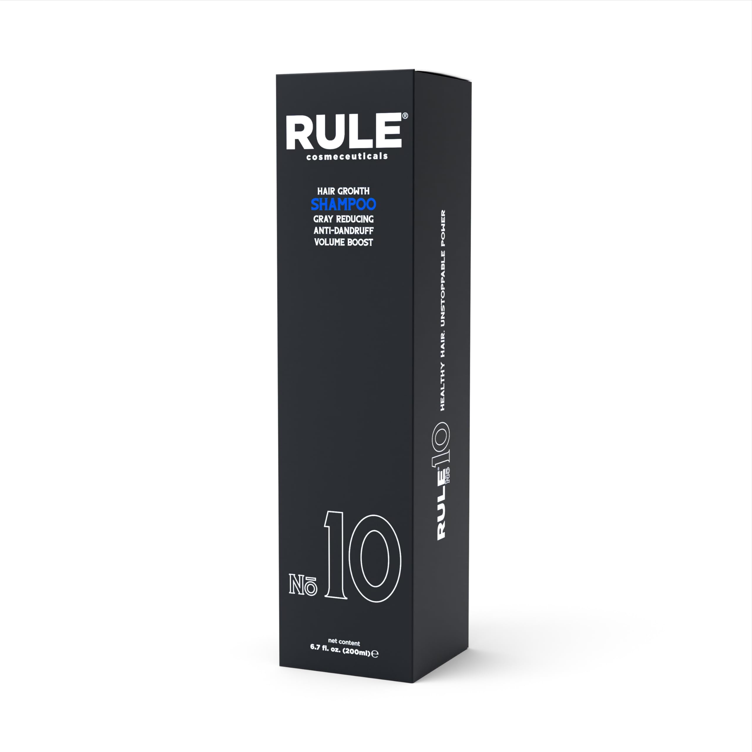 RULE No.10 Grey Reducing Anti-Dandruff Shampoo | Thinning Hair Support, Natural DHT Blocker, 6.7oz