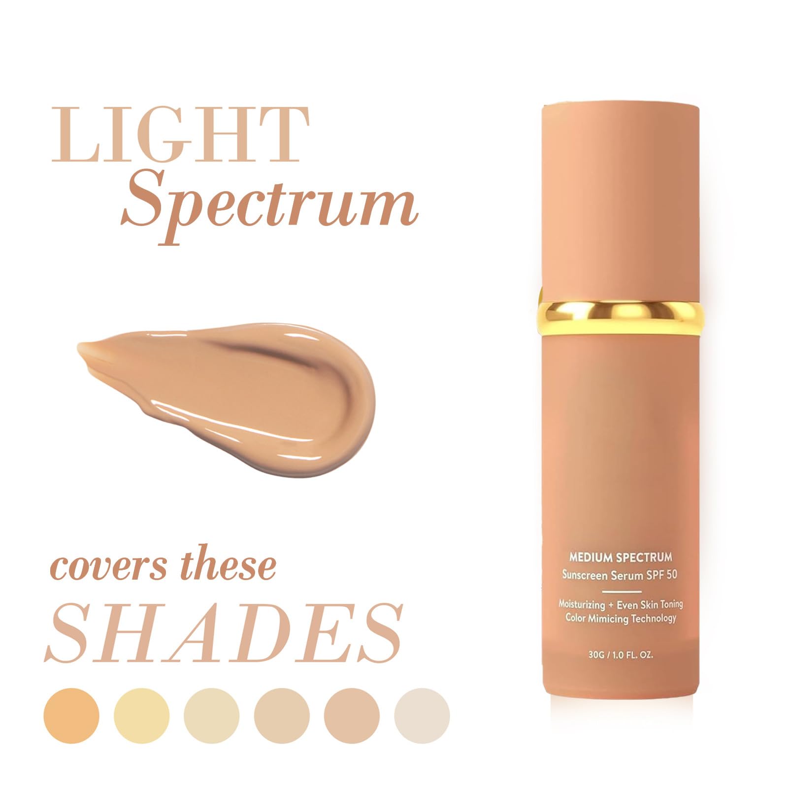 Rulinal Foundation 4 in 1 – Medium Spectrum SPF 50+ Hydrating Color-Changing Foundation