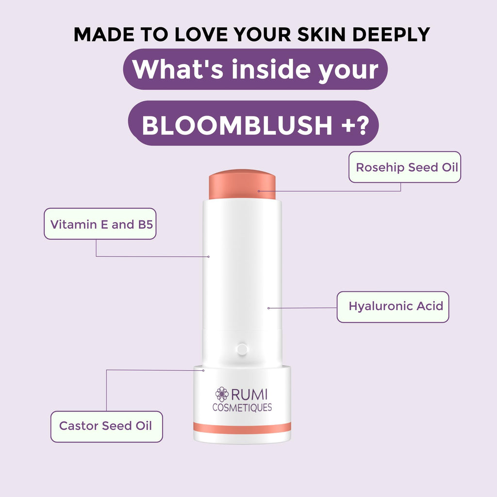 Rumi Cosmetiques BloomBlush+ Multipurpose Color Stick for Mature Skin – Nude Peach (Regular)