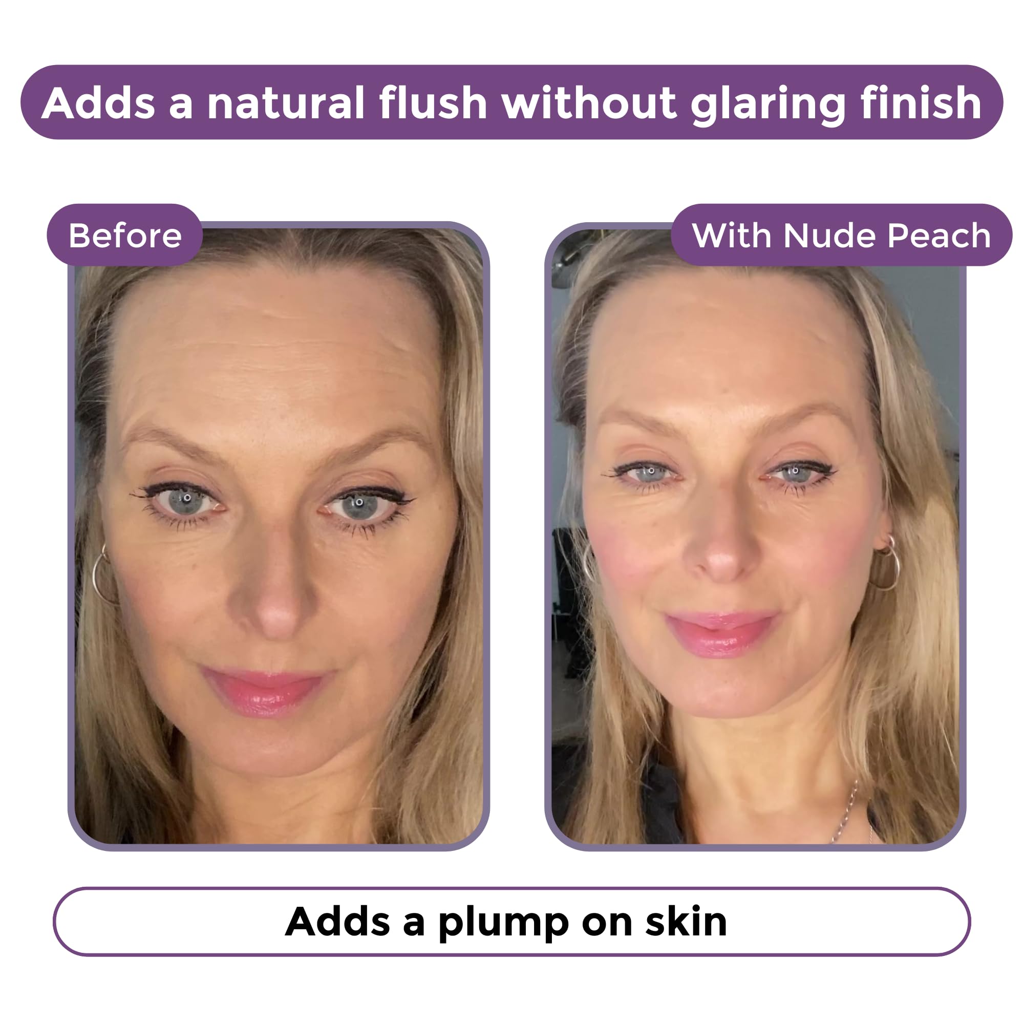 Rumi Cosmetiques BloomBlush+ Multipurpose Color Stick for Mature Skin – Nude Peach (Regular)