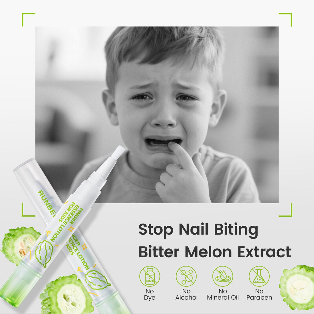 RUNBEN Stop Biting Nails for Kids – Bitter Taste Nail Care Pen, Safe & Non-Toxic for Age 0+ (0.14 oz)