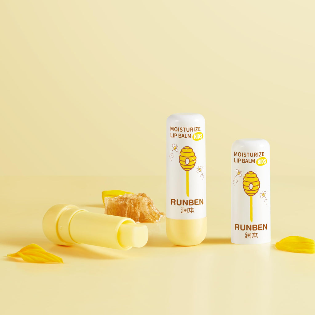 RUNBEN Kids Lip Balm - Moisturizing Baby Lip Care for Toddlers (0.14 oz)